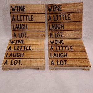 Mini pallet wooden coasters